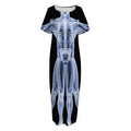Vitruvian Man X-Ray Print Short Sleeve Long Nightdress