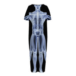 Vitruvian Man X-Ray Print Short Sleeve Long Nightdress