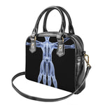 Vitruvian Man X-Ray Print Shoulder Handbag