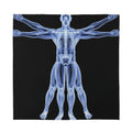 Vitruvian Man X-Ray Print Silk Bandana