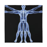 Vitruvian Man X-Ray Print Silk Bandana