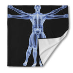 Vitruvian Man X-Ray Print Silk Bandana