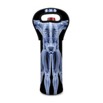 Vitruvian Man X-Ray Print Single Neoprene Wine Tote