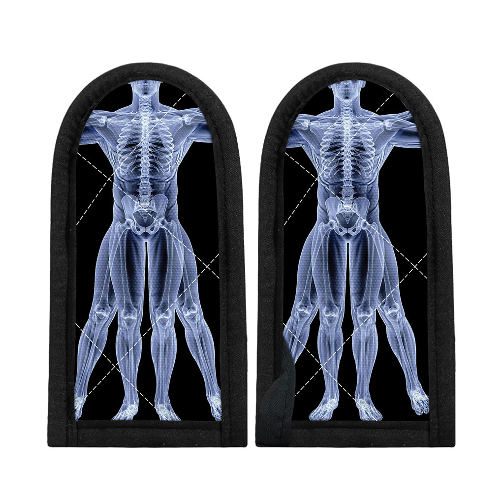 Vitruvian Man X-Ray Print Skillet Handle Cover