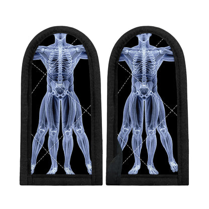 Vitruvian Man X-Ray Print Skillet Handle Cover