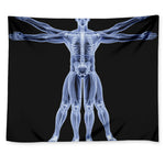 Vitruvian Man X-Ray Print Tapestry