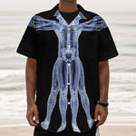 Vitruvian Man X-Ray Print Textured Short Sleeve Shirt