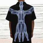 Vitruvian Man X-Ray Print Textured Short Sleeve Shirt