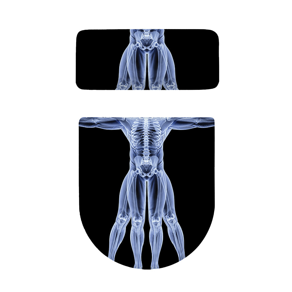 Vitruvian Man X-Ray Print Toilet Lid And Tank Cover Set