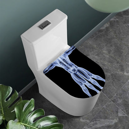 Vitruvian Man X-Ray Print Toilet Lid Cover