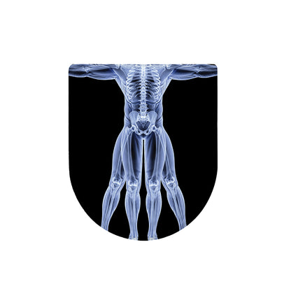 Vitruvian Man X-Ray Print Toilet Lid Cover