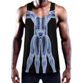 Vitruvian Man X-Ray Print Men's Workout Tank Top