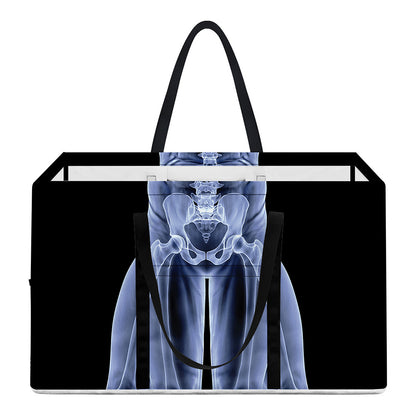 Vitruvian Man X-Ray Print Utility Tote Bag
