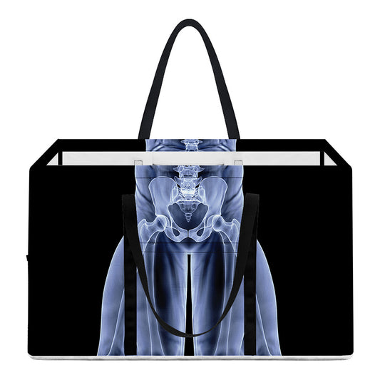 Vitruvian Man X-Ray Print Utility Tote Bag