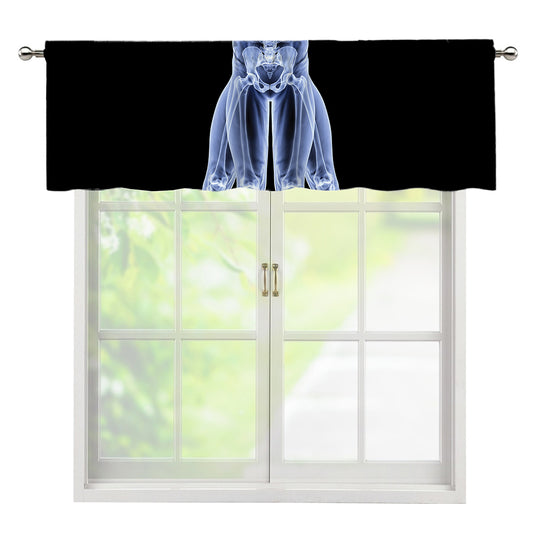 Vitruvian Man X-Ray Print Window Valance
