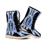 Vitruvian Man X-Ray Print Winter Boots