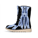 Vitruvian Man X-Ray Print Winter Boots