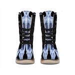 Vitruvian Man X-Ray Print Winter Boots