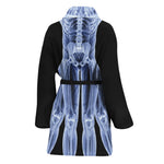 Vitruvian Man X-Ray Print Women's Bathrobe
