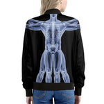 Vitruvian Man X-Ray Print Women's Bomber Jacket