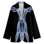 Vitruvian Man X-Ray Print Women's Cotton Blazer