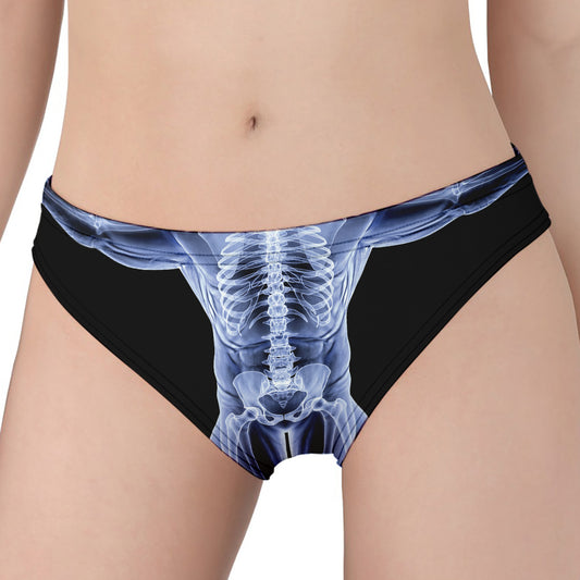 Vitruvian Man X-Ray Print Women's Panties