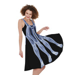 Vitruvian Man X-Ray Print Women's Sleeveless Dress