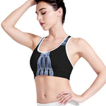 Vitruvian Man X-Ray Print Women's Sports Bra