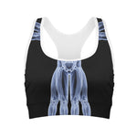 Vitruvian Man X-Ray Print Women's Sports Bra
