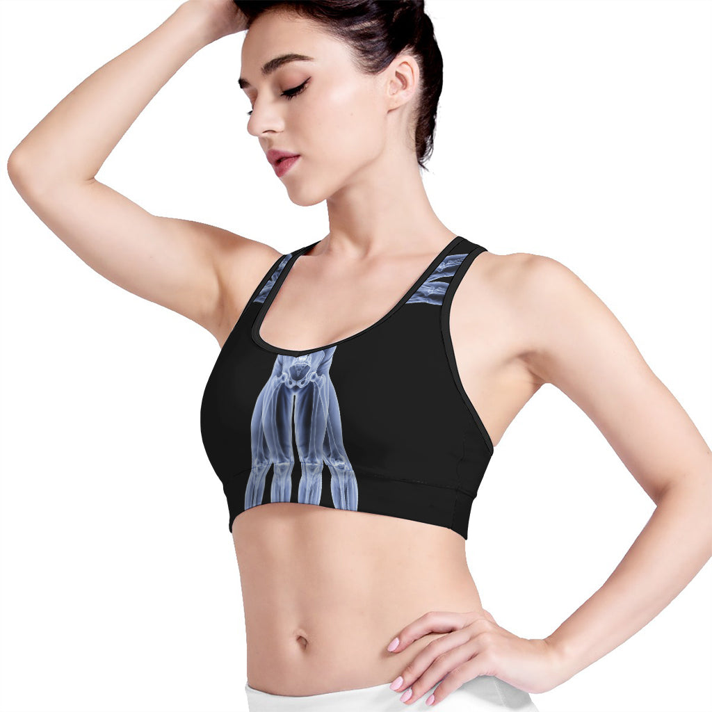 Vitruvian Man X-Ray Print Women's Sports Bra