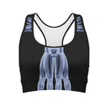 Vitruvian Man X-Ray Print Women's Sports Bra