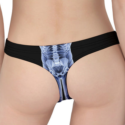 Vitruvian Man X-Ray Print Women's Thong