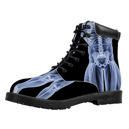 Vitruvian Man X-Ray Print Work Boots