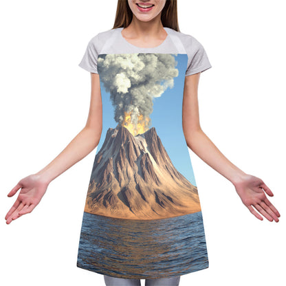 Volcanic Mountain Print Adjustable Apron