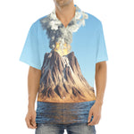 Volcanic Mountain Print Aloha Shirt