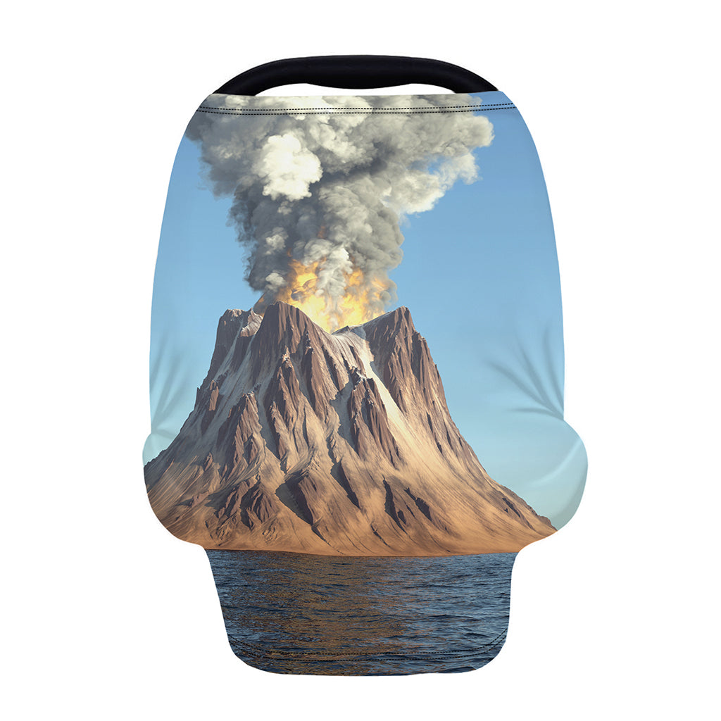 Volcanic Mountain Print Baby Seat Cover