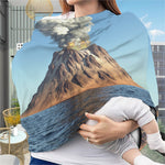 Volcanic Mountain Print Baby Seat Cover