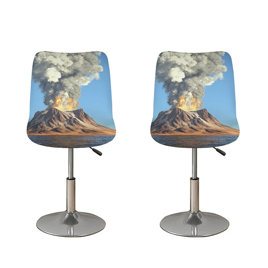 Volcanic Mountain Print Bar Stool Covers