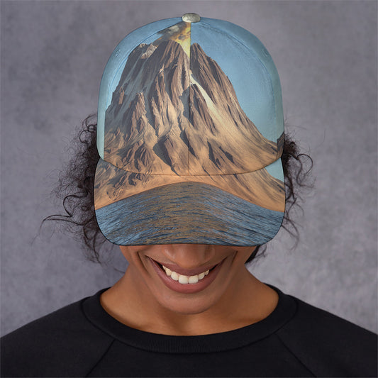 Volcanic Mountain Print Baseball Cap