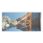 Volcanic Mountain Print Beach Towel