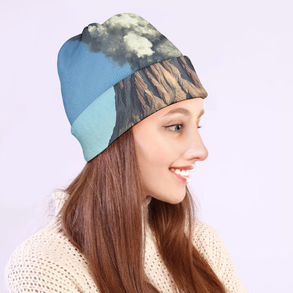 Volcanic Mountain Print Beanie