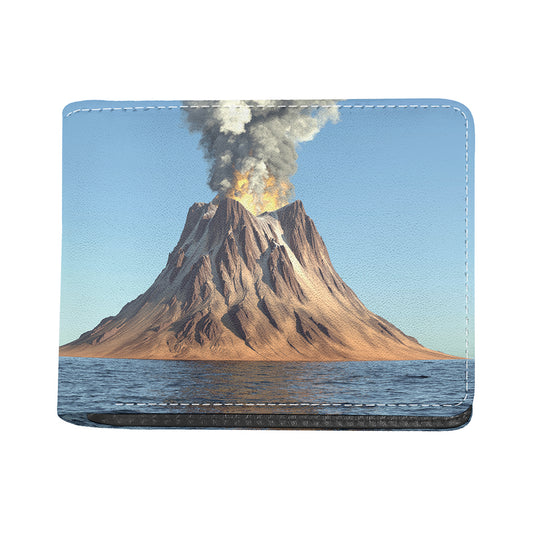 Volcanic Mountain Print Bifold Wallet