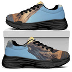 Volcanic Mountain Print Black Chunky Shoes