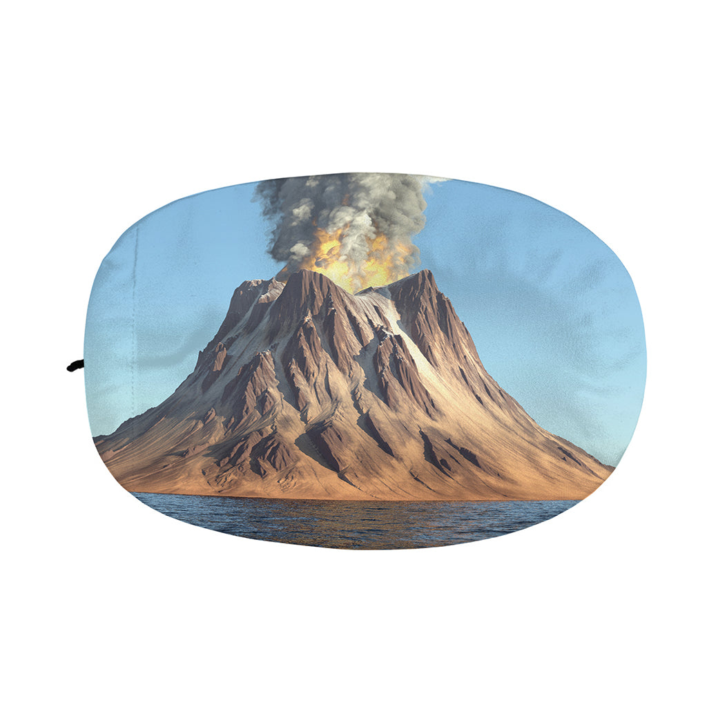Volcanic Mountain Print Car Side Mirror Covers