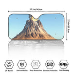 Volcanic Mountain Print Car Windshield Sun Shade