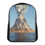 Volcanic Mountain Print Casual Backpack