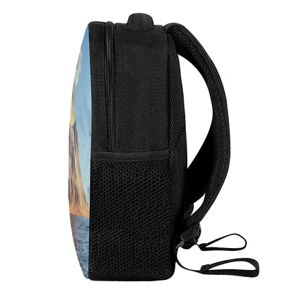 Volcanic Mountain Print Casual Backpack