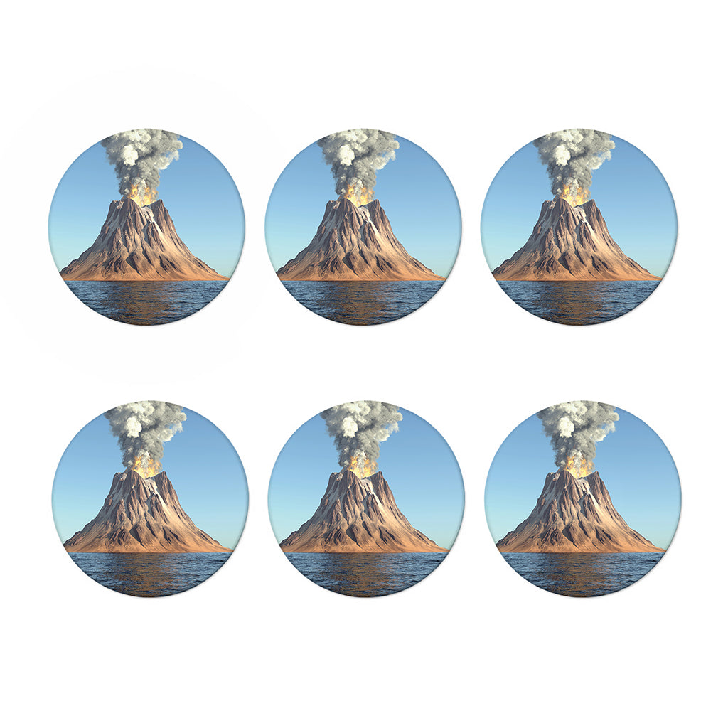 Volcanic Mountain Print Coaster Set