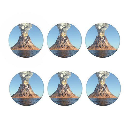Volcanic Mountain Print Coaster Set