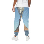 Volcanic Mountain Print Cotton Pants